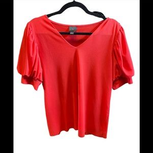 Worthington Summer Gathered Sleeve Top SZ Large